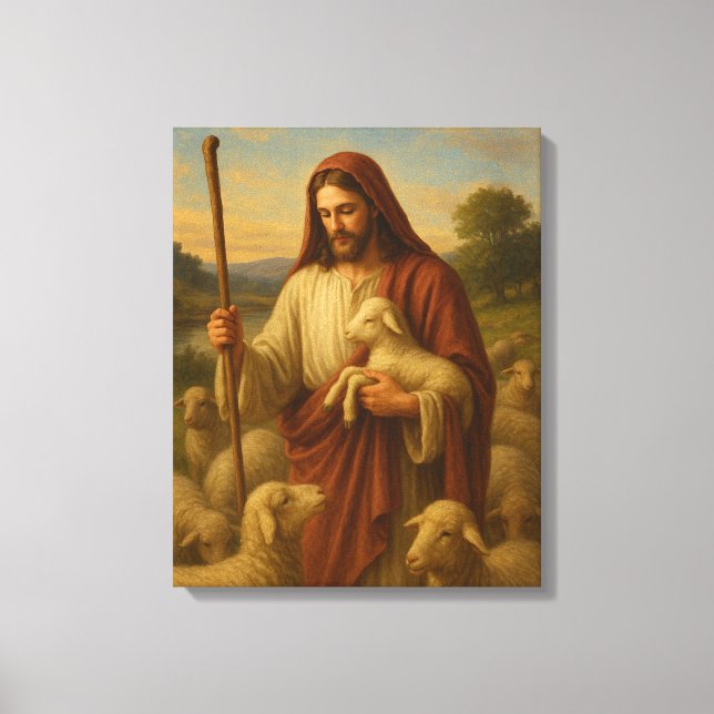 Jesus ist die Shephard #2™ LDS Wall Art Leinwand (Vorderseite)