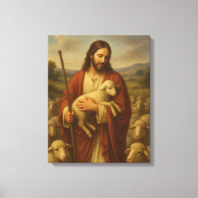 Jesus ist die Shephard #5™ LDS Wall Art Leinwand (Vorderseite)