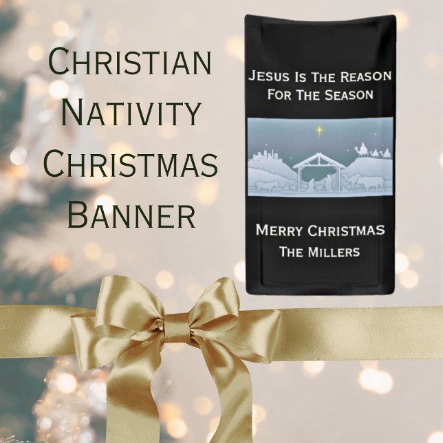 Jesus ist die Weihnachtskrippe Banner (Christian Nativity Christmas Banner)