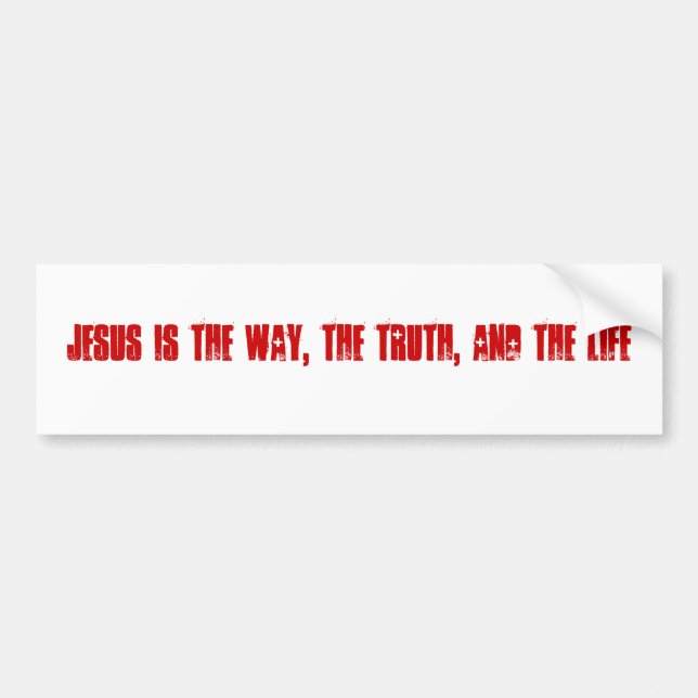 Jesus ist die Weise, die Wahrheit und das Leben Autoaufkleber (Vorne)