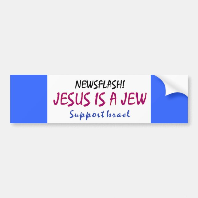Jesus ist ein Jude Autoaufkleber (Vorne)