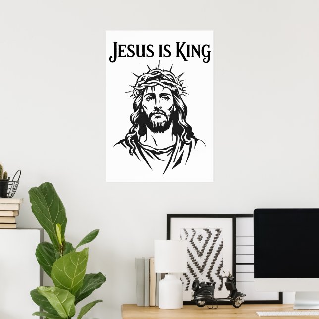Jesus ist ein King-Poster Poster (Heimbüro)
