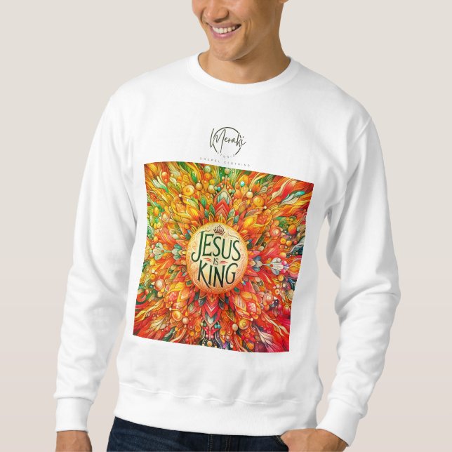 Jesus ist ein King Sweatshirt (Vorderseite)