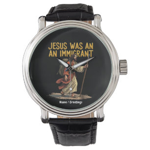 Jesus ist eine einzigartige Cross-Design-Unterstüt Armbanduhr