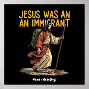 Jesus ist eine einzigartige Cross-Design-Unterstüt Poster