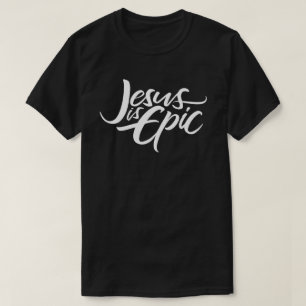 Jesus ist epische Buchstaben religiöser Religion T-Shirt