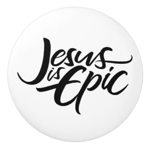 Jesus ist epische Schrift christliche Kalligrafie Keramikknauf