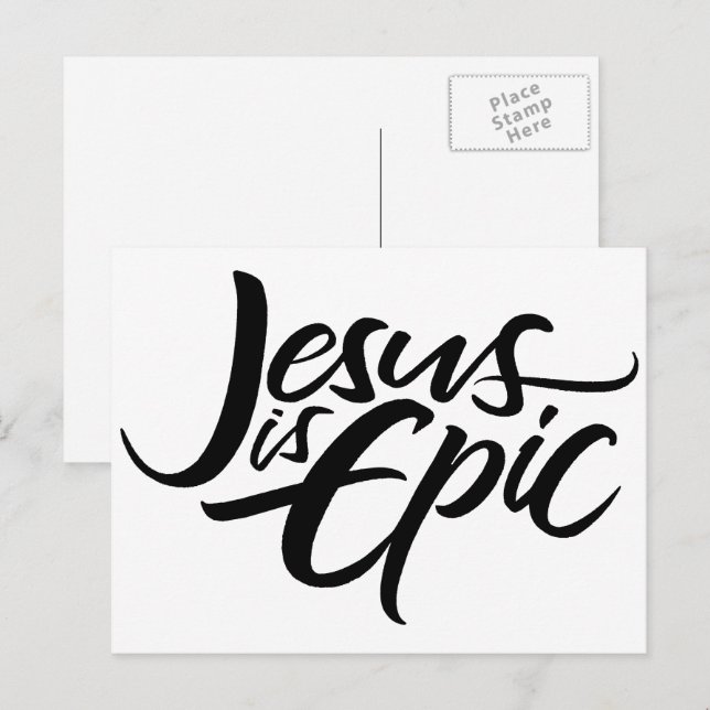 Jesus ist epische Schrift Religiöse Christliche Mo Postkarte (Vorne/Hinten)