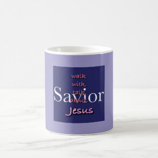 Jesus ist Erretter blasser Lavendel Tasse