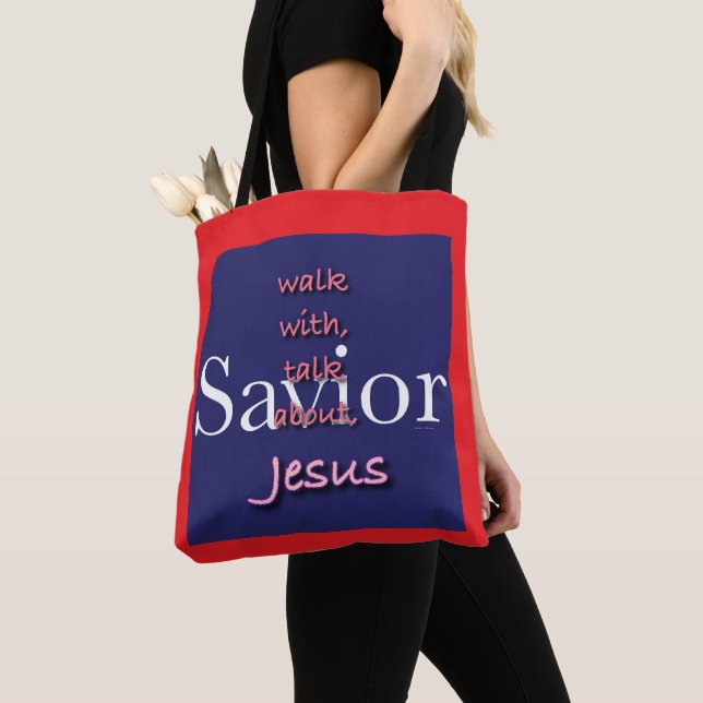 Jesus ist Erretter Tasche (Von Nahem)