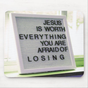 Jesus ist es wert, alles Christliche Zeichen zu ha Mousepad