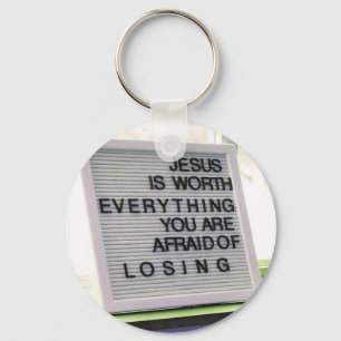Jesus ist es wert, alles Christliche Zeichen zu ha Schlüsselanhänger