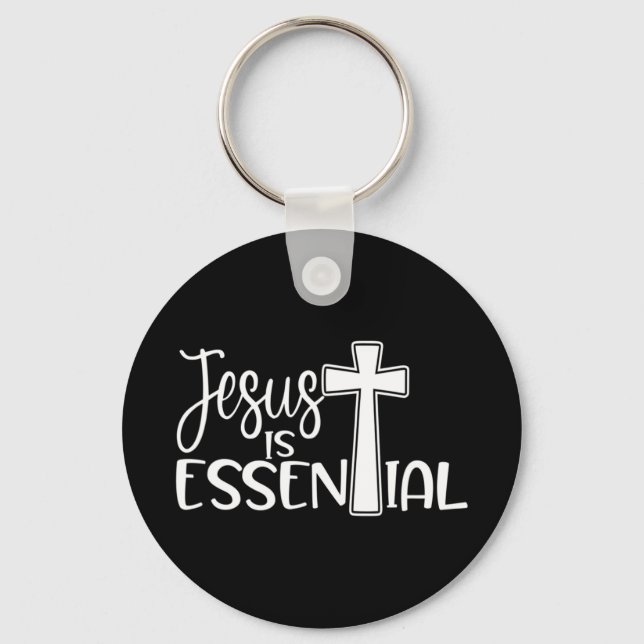 Jesus ist essenzielles Cross T-ShirtPerfect für di Schlüsselanhänger (Vorderseite)