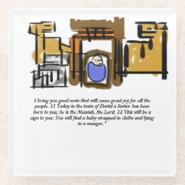 Jesus ist geboren glasuntersetzer