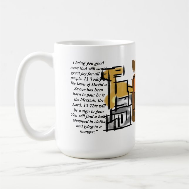 Jesus ist geboren kaffeetasse (Links)