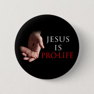Jesus ist gegen die Abtreibung Button