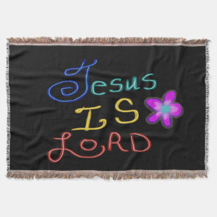 Jesus ist HERR Farbige Schrift Schwarz Decke