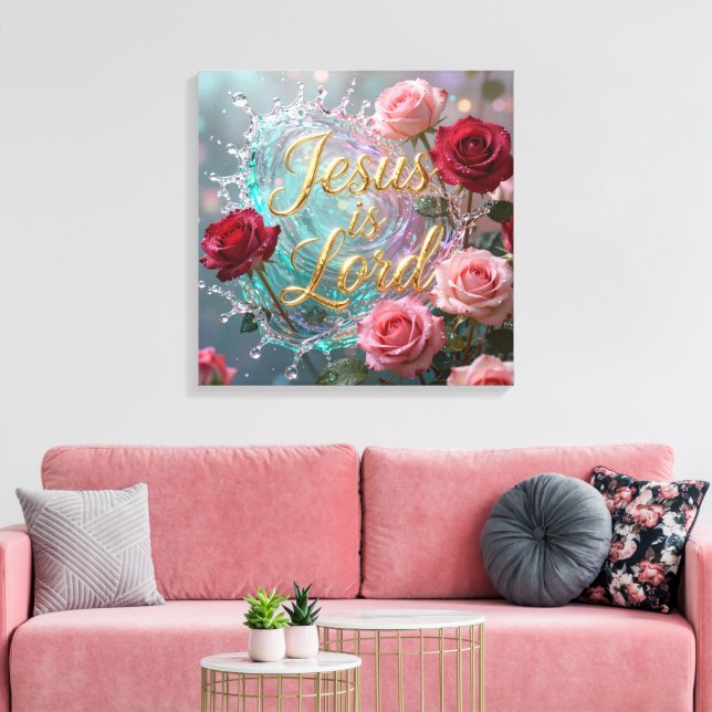 Jesus ist Herr Leinwanddruck (Insitu (Wohnzimmer))