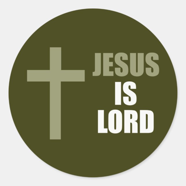 Jesus ist Herr und Erretter und das Licht Runder Aufkleber (Vorderseite)