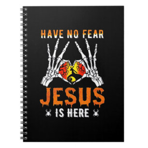 Jesus ist Herz-Skelett-Hand Notizblock