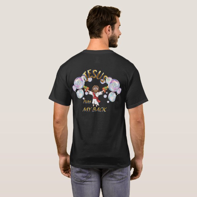 JESUS ist hinter mir T-Shirt (Schwarz voll)