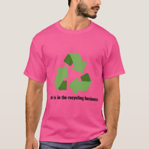 Jesus ist in der Recycelnd Business V3 Black Lette T-Shirt