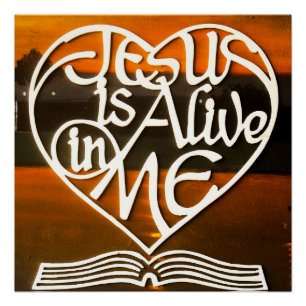 JESUS ist in ME lebendig göttliches Glossar Poster