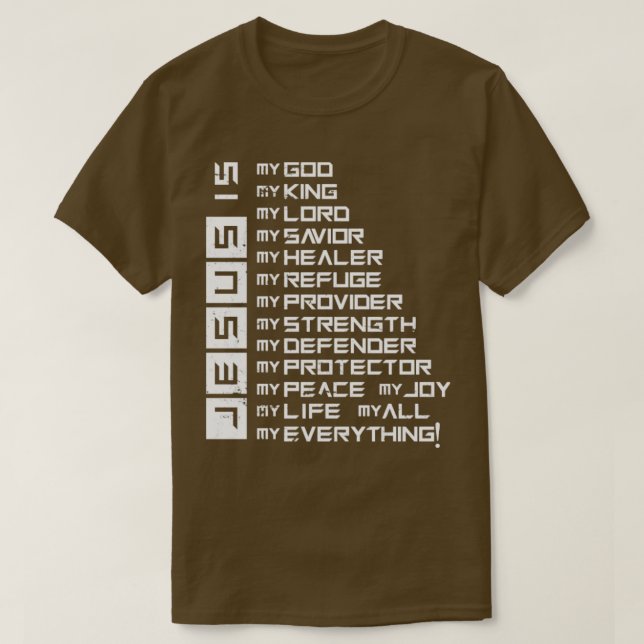 Jesus ist Jesus Christus T-Shirt (Design vorne)