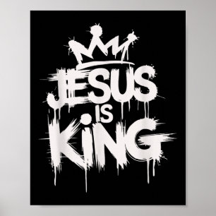 Jesus ist King Christlich Bible Scripting T-Shirt Poster