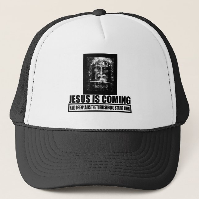 Jesus ist kommender Atheist Truckerkappe (Vorderseite)