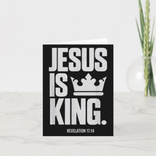 Jesus ist König Bibel religiöse Schrift Zitat Chri Karte