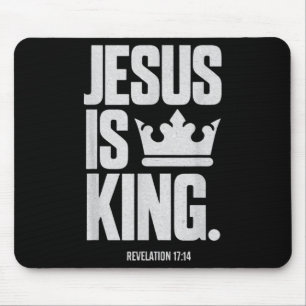 Jesus ist König Bibel religiöse Schrift Zitat Chri Mousepad