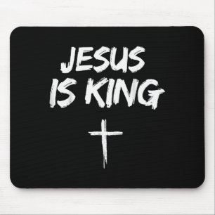 Jesus ist König Bibelvers Johannes 14_6 Christlich Mousepad