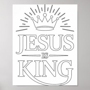 Jesus ist König Christlich Poster