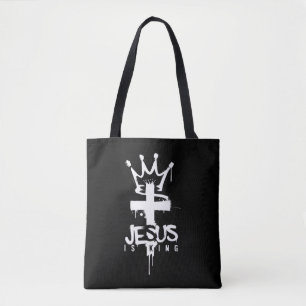 Jesus ist König Christlicher Glaube Kreuz Tasche