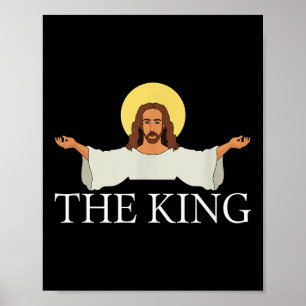 Jesus ist König Christlicher Glaube Poster