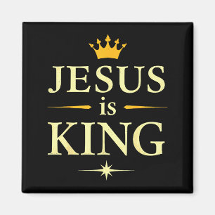 Jesus ist König _ Christliches Glaubensdesign Magnet