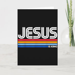 Jesus ist König Christliches Kreuz Gott Glaube Bib Karte