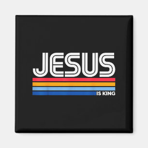 Jesus ist König Christliches Kreuz Gott Glaube Bib Magnet