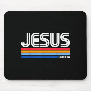 Jesus ist König Christliches Kreuz Gott Glaube Bib Mousepad
