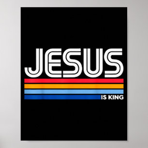 Jesus ist König Christliches Kreuz Gott Glaube Bib Poster