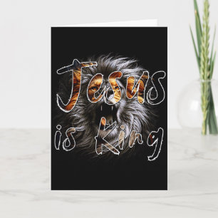 Jesus ist König, der Löwe von Juda schlägt Christi Karte