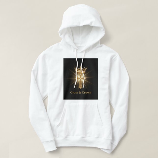 Jesus ist König Goldkrone Christlicher Pullover fü (Design vorne)