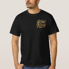 Jesus ist König in Goldschrift - Christliche Aussa T-Shirt