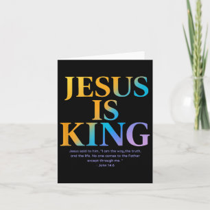 Jesus ist König Jesus Johannes 14_6 Kostüm Christl Karte