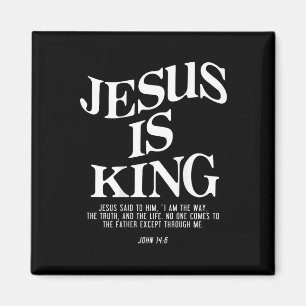 Jesus ist König John Bible Verse Christliche relig Magnet