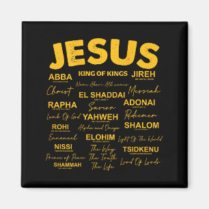 Jesus ist König Namen Gottes Hebräisch Jesus Chris Magnet