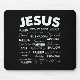 Jesus ist König Namen Gottes Hebräisch Jesus Chris Mousepad