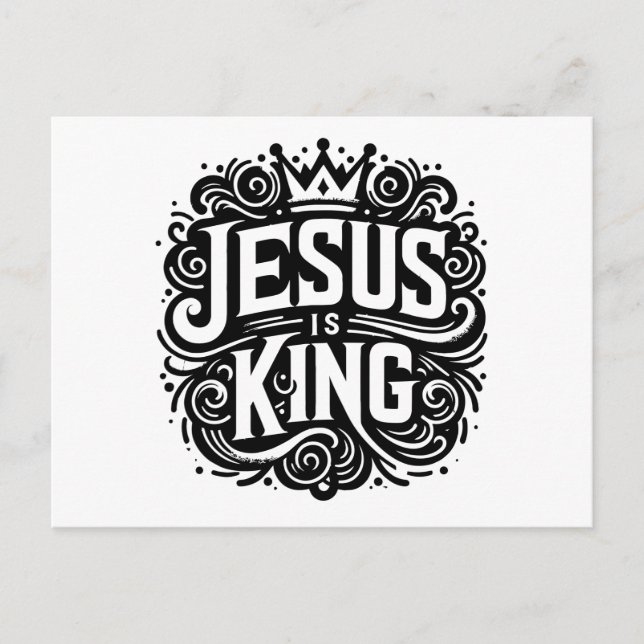 Jesus ist König Postkarte (Vorderseite)