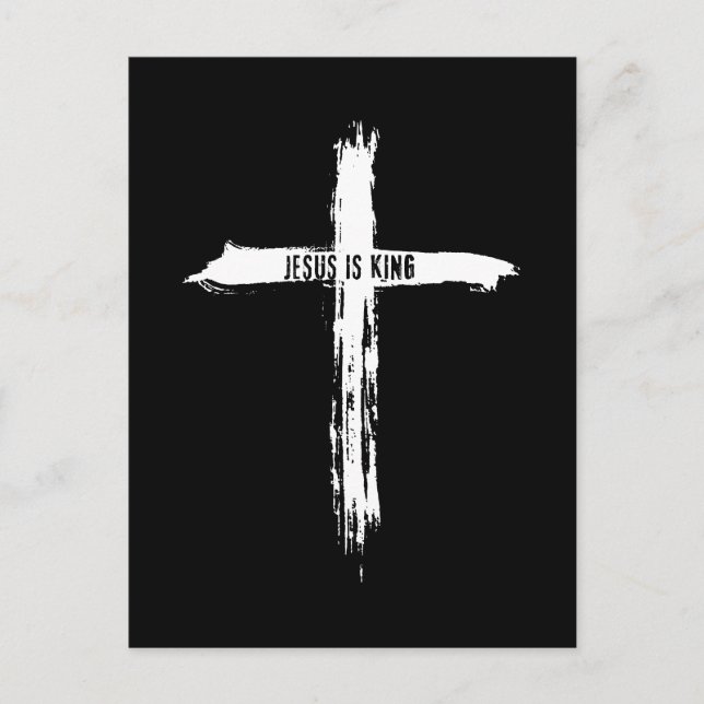 Jesus ist König Postkarte (Vorderseite)